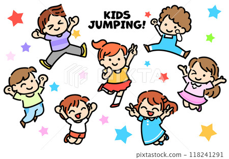 快樂跳躍的孩子們 118241291