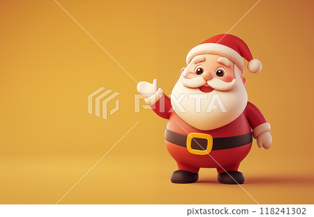 手绘卡通圣诞老人插画 118241302