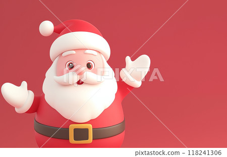 手绘卡通圣诞老人插画 手绘卡通圣诞老人插画 118241306