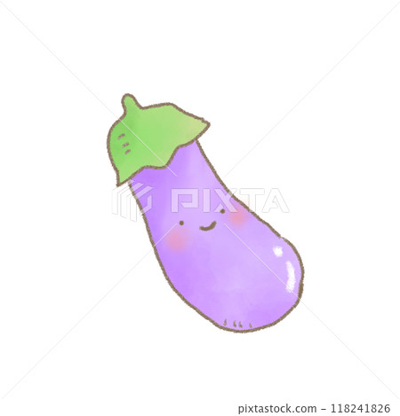 A simple illustration of a purple eggplant 118241826