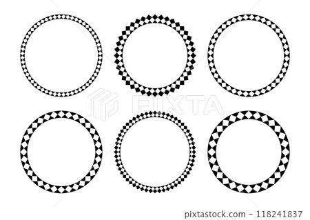 Radial Geometric Circle Patterns for Round Frames. Design Elements Set. Radial Geometric Circle Patterns for Round Frames. Design Elements Set. 118241837