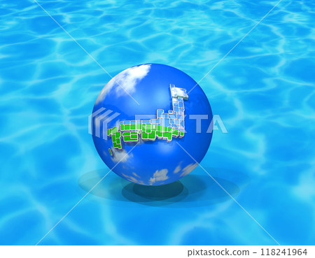 日本列島/日本地球上的地圖 118241964