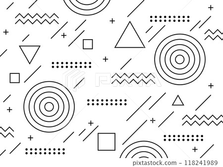 各種形狀的抽象幾何圖案背景 各種形狀的抽象幾何圖案背景 118241989