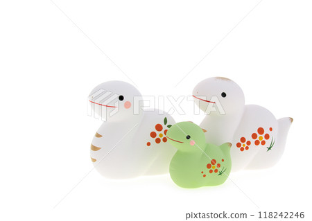 Year of the Snake New Year's material Friendly snake parent and child Year of the Snake New Year's material Friendly snake parent and child 118242246