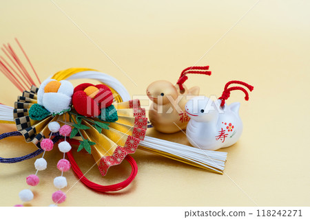 蛇年新年材料金銀福壽蛇新年裝飾品 118242271