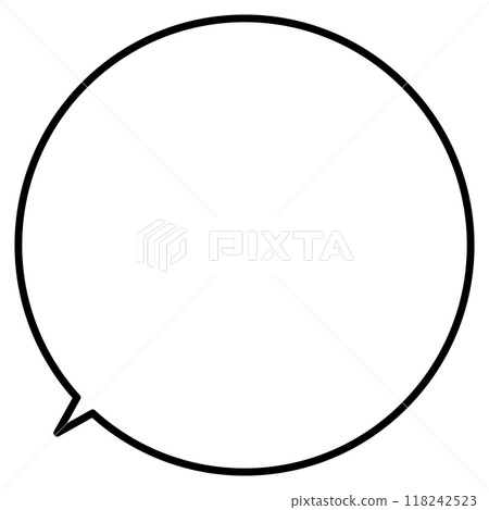 一個簡單的講話泡泡的插圖 一個簡單的講話泡泡的插圖 118242523