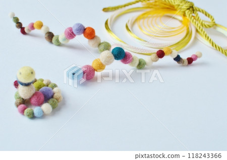 New Year's material: snake made from wool felt ball New Year's material: snake made from wool felt ball 118243366