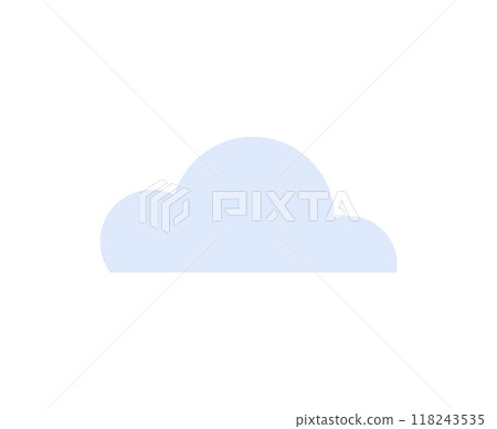 A minimalistic cloud icon, perfect for depicting themes of online storage, digital data services, or cloud computing in a simple and clear illustration style. A minimalistic cloud icon, perfect for depicting themes of online storage, digital data services, or cloud computing in a simple and clear illustration style. 118243535