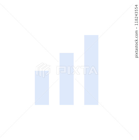 Three ascending bar charts in a soft blue gradient, representing progress, growth, or statistical analysis. Perfect for illustrating financial or business performance metrics. Three ascending bar charts in a soft blue gradient, representing progress, growth, or statistical analysis. Perfect for illustrating financial or business performance metrics. 118243554