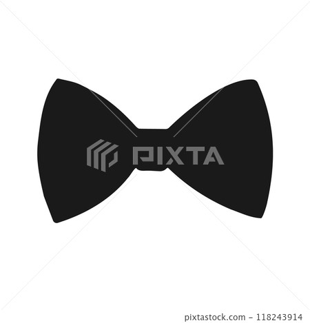Vector hand drawn bow tie silhouette 118243914