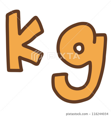 Hand drawn kilograms Hand drawn kilograms 118244034
