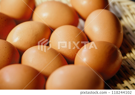 Eggs in a colander 118244102
