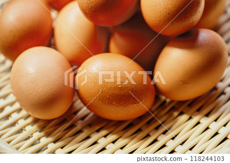 Eggs in a colander Eggs in a colander 118244103