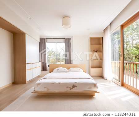 Newly built home image material: Bedroom 118244311