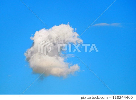 Various fun clouds floating in the blue sky 118244400