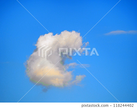 Various fun clouds floating in the blue sky 118244402