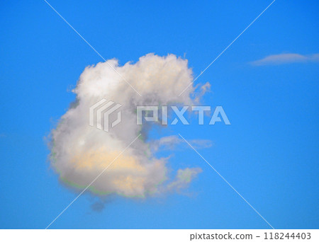 Various fun clouds floating in the blue sky 118244403