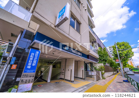 Tokyo cityscape in Japan, overlooking Hiroo Station (Exit 4) on the Tokyo Metro Hibiya Line, September 11, 2024 118244621