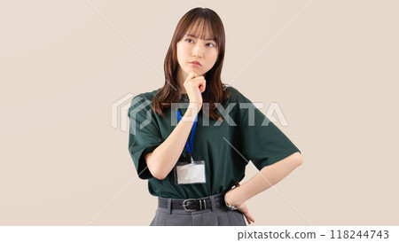 Young business woman thinking Young business woman thinking 118244743