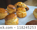 Freshly baked handmade scones 118245253