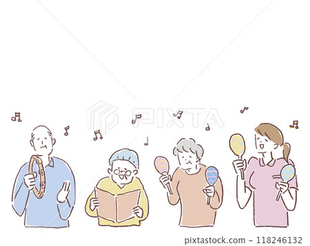 Nursing and welfare job set D (music recreation, recitals) 118246132