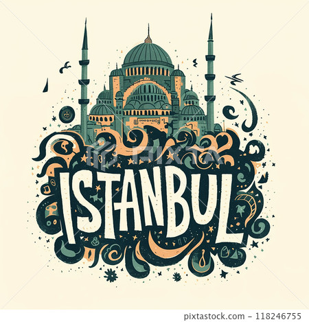 Logo Istanbul is a city with a beautiful architecture and a rich history. It is a popular tourist destination and a cultural hub 118246755