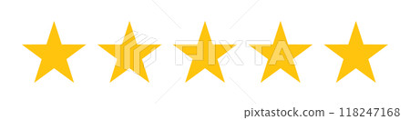 Five stars customer product rating review flat icon for apps and websites,vector design. Five stars customer product rating review flat icon for apps and websites,vector design. 118247168