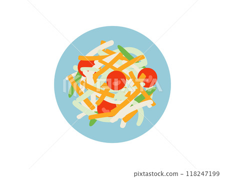 泰國菜 som tam 圖示的插圖 118247199