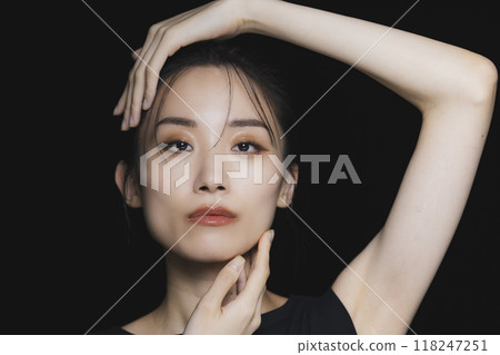 Woman on a black background 118247251