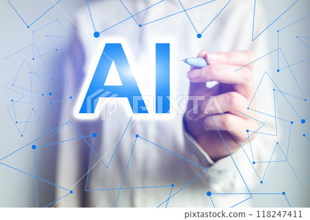 A person is drawing the letter A with a pen on a screen A person is drawing the letter A with a pen on a screen 118247411