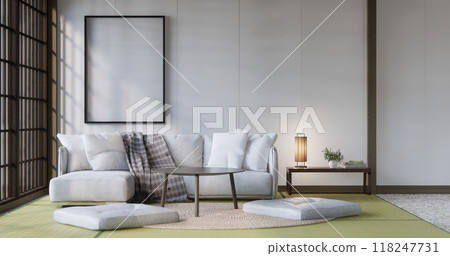 sofa armchair minimalist design muji style.3D rendering 118247731