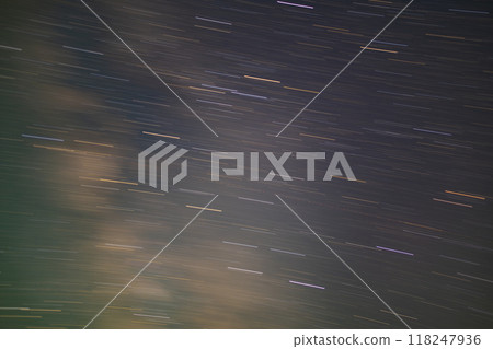 Starry night Star trails Starry night Star trails 118247936