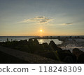 Sunset seen from the coast 118248309