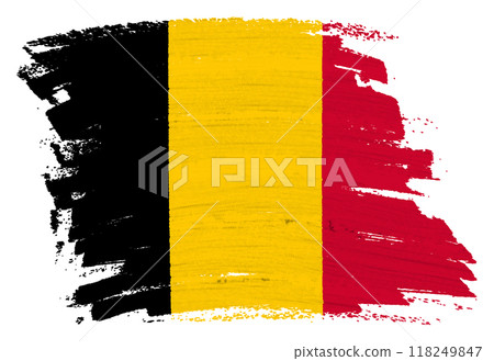 Belgium flag background paint splash brushstroke 118249847