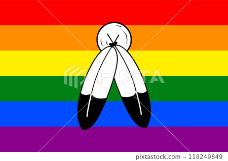 Two spirit pride flag background Illustration Two spirit pride flag background Illustration 118249849
