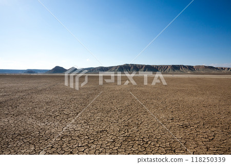 Mangystau desertic landscape, Kazakhstan desolate panorama 118250339