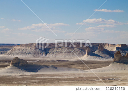 Bozzhira valley aerial view, Mangystau region, Kazakhstan Bozzhira valley aerial view, Mangystau region, Kazakhstan 118250350