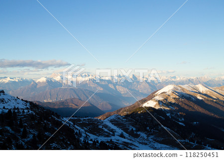 View from the top of mount Grappa, Italy 118250451