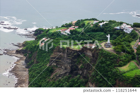 White jesus sculpture in san Juan del sur 118251644