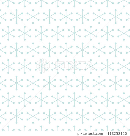Simple and cute light blue snowflake illustration pattern 118252120