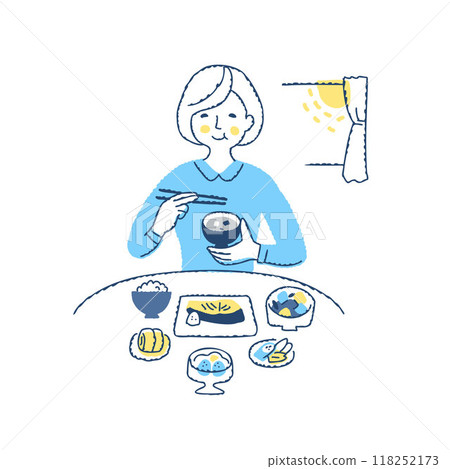 吃營養均衡早餐的女性 118252173