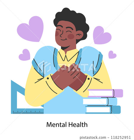 School bullying. Students' mental health awareness in school. Children upbringing and education. School inclusivity, anti-bullying program. Modern approach to teaching. Flat vector illustration 118252951