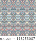 Geometric print abstract decorative vector seamless pattern. Ethnic boho textile 118253087