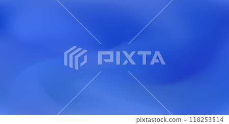 Vibrant wavy vector calm blue liquid mesh gradient background. Abstract ultramarine color digital watercolor for fluid technology business banner design, water and dusk sky concept 118253514