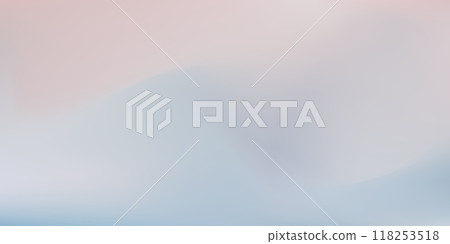 Light pale blue, gray and pink colors vector mesh gradient background. Abstract calm and tranquil digital watercolor dusk sky concept for spring dawn design, winter cloudscape, banner, surface 118253518