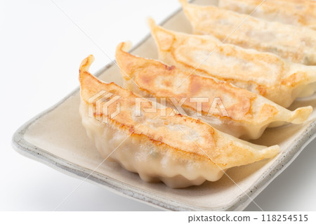 烤餃子的特寫 118254515