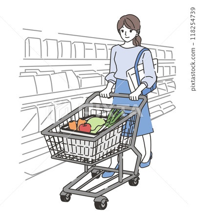 女人購物的插圖 118254739