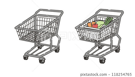 Shopping cart illustration 118254765