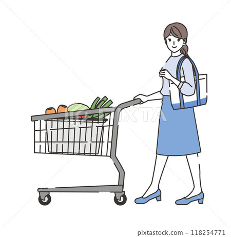 女人購物的插圖 118254771