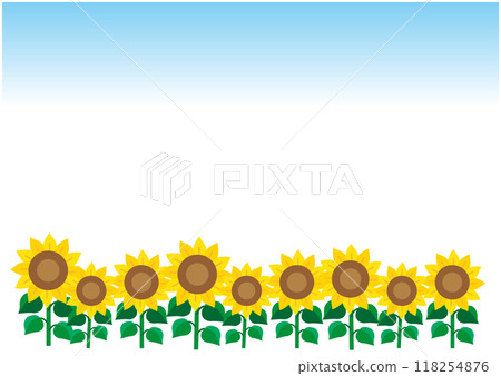 夏季風景框架與向日葵 夏季風景框架與向日葵 118254876